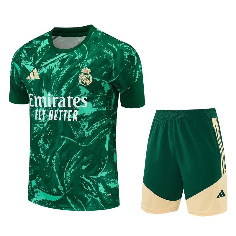2026-27 Mens Real Madrid camouflage green Training Short Suit