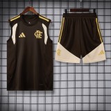 2026-27 Mens Flamengo  brown vest Training Short Suit