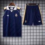 2026-27 Real Madrid  blue vest Training Short Suit