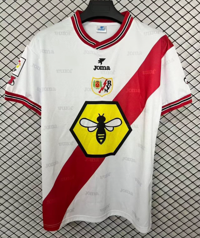 2002-03 Rayo Vallecano Home Retro white Soccer Jersey