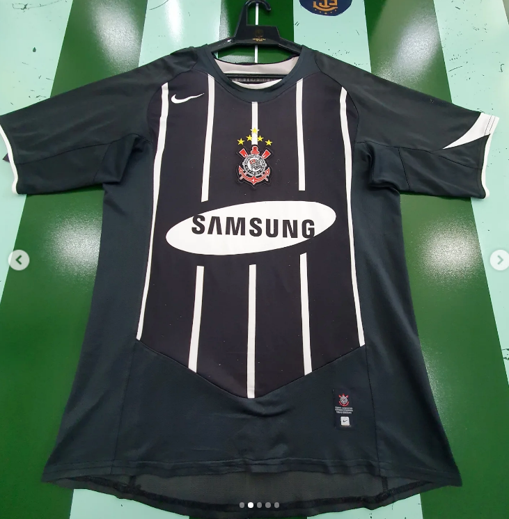 2000 Corinthians Black away Retro Soccer Jersey