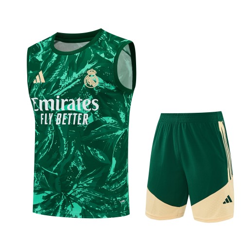 2026-27 Real Madrid camouflage green vest Training Short Suit