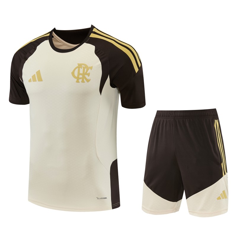 2026-27 Mens Flamengo  Beige Training Short Suit