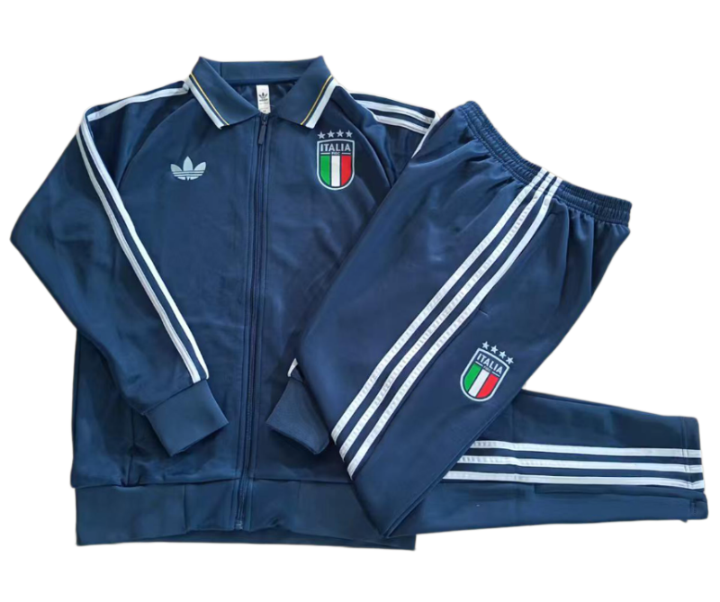 2026-27 Kids  Italy  Long-pull  Deep Blue Training suit