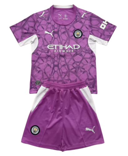 2026-27 Kids  Manchester City goalkeeper pink soccer jersey