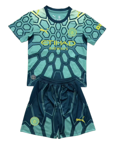 2026-27 Kids  Manchester City goalkeeper green soccer jersey