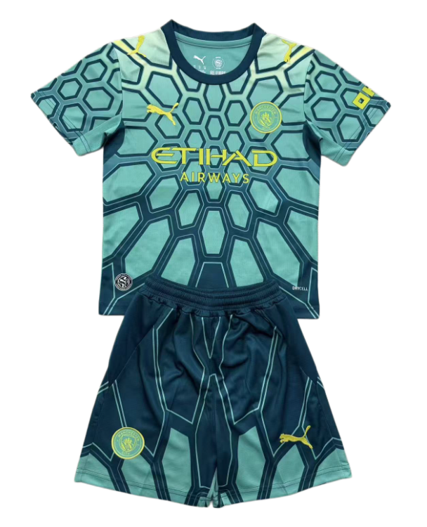 2026-27 Kids  Manchester City goalkeeper green soccer jersey