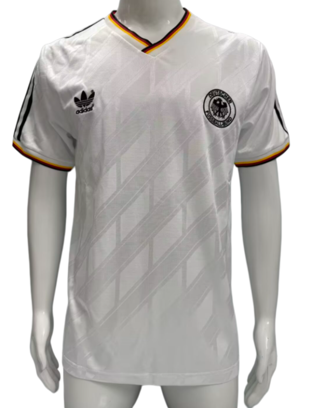 1988-90  Germany home white  Retro Soccer Jersey