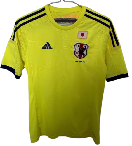 2014 Mens Japan  Retro  away yellow Soccer Jersey