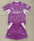 2026-27 Kids  Manchester City goalkeeper pink soccer jersey