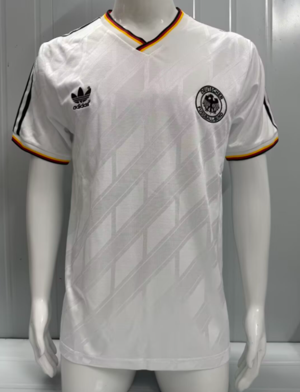 1988-90  Germany home white  Retro Soccer Jersey