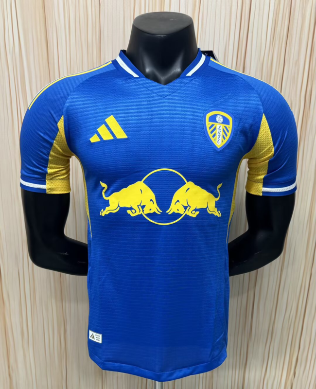 2025-26 Mens Leeds United blue away Player version soccer Jersey