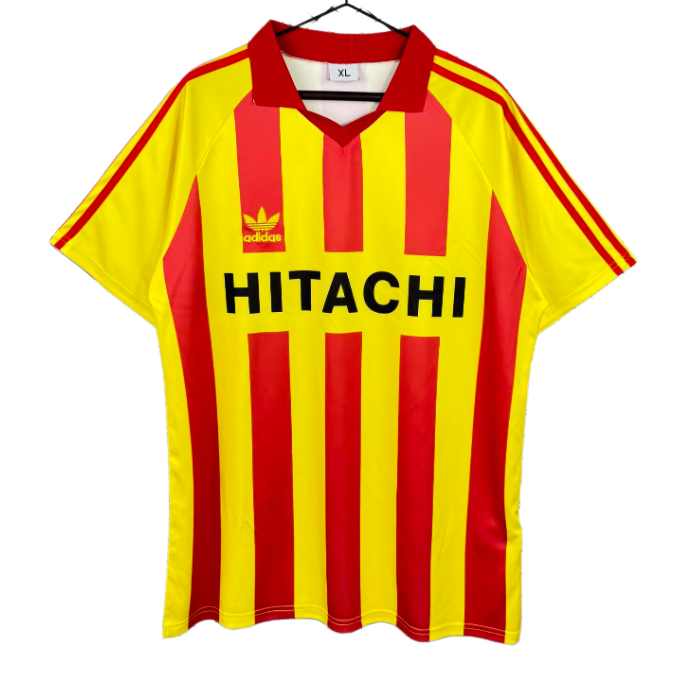 1991-92 Mens Lecce home Retro red yellow Soccer Jersey