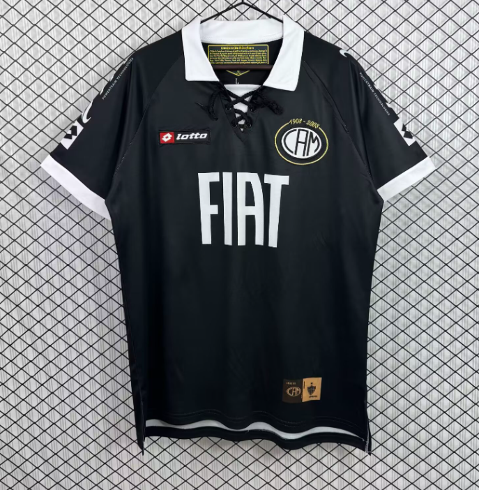 2008 Mens  Atletico Mineiro away black Retro soccer Jersey