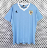 1986 Mens Uruguay home light blue Retro Soccer Jersey