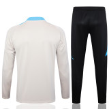 2024-25 Mens Argentina beige Half pull Training suit  B811#