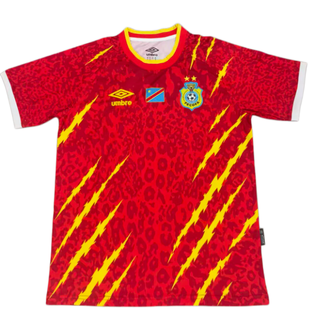 2026-27 Mens Democratic Congo third away red Fans Soccer Jersey