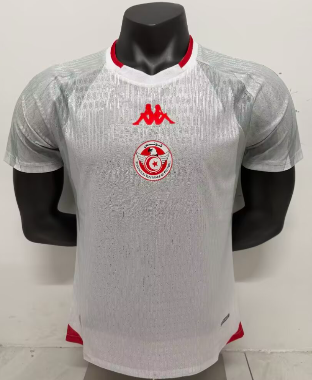 2026-27 Mens Tunisia away white Player version soccer jersey