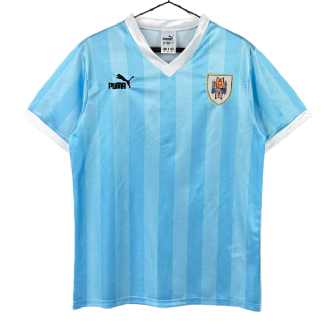 1990 Mens Uruguay home blue Retro Soccer Jersey