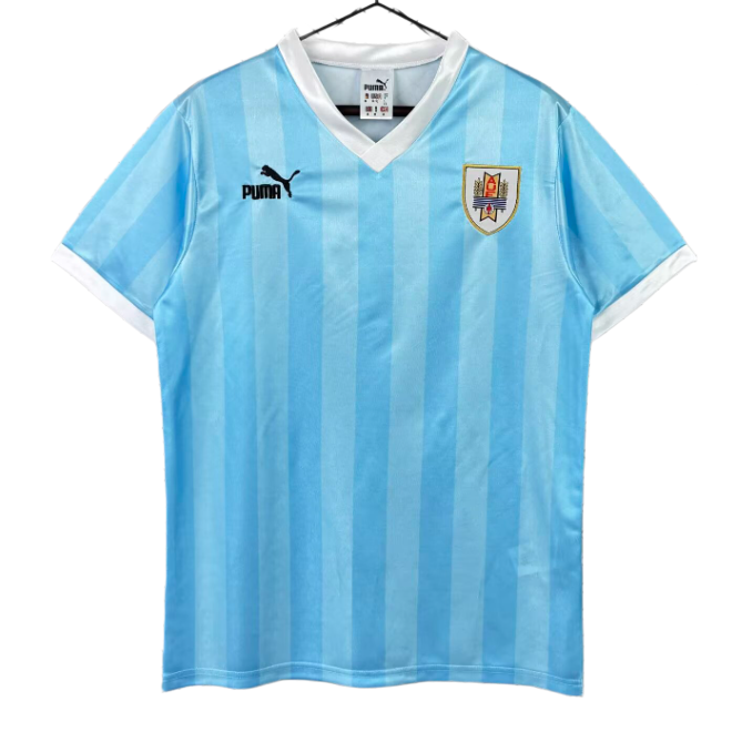 1990 Mens Uruguay home blue Retro Soccer Jersey