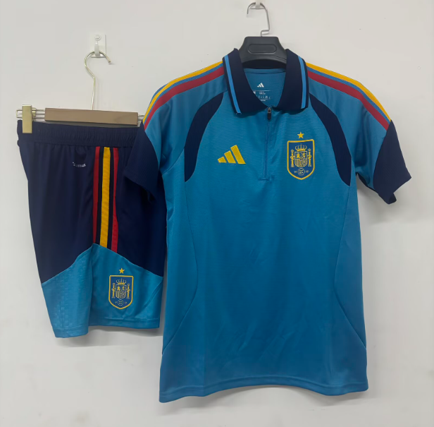 2026-27 Spain royal blue Polo training Short suit