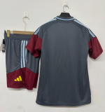 2026-27 Mens Aston Villa grey Polo Training Short Suit