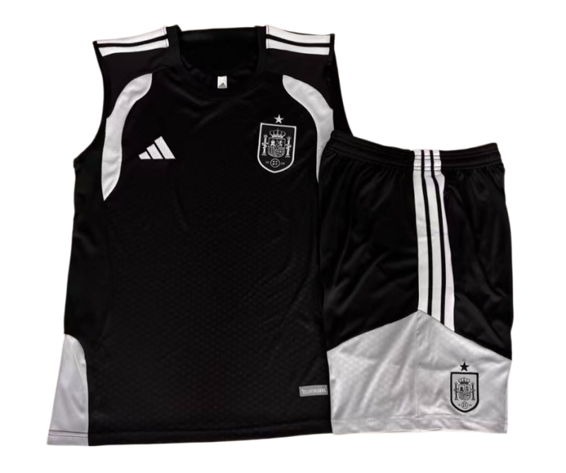 2026-27 Real Madrid black vest Training Short Suit