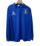 1982 Mens Italy Home Retro blue Long Sleeve Soccer Jersey