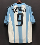 2002 Argentina home BATISTUTA  9# blue white Retro Soccer Jersey