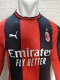 2026-27 Mens AC Milan home Player version Long sleeve Soccer Jersey