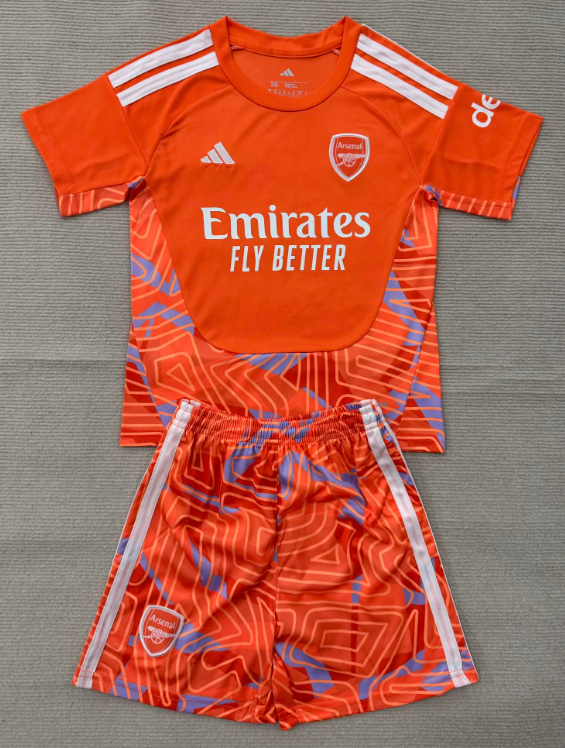 2026-27 KIDS Arsenal  goalkeeper orange soccer  jersey