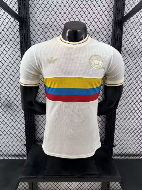2024-25 Colombia white 100th anniversary Player Version Soccer Jersey