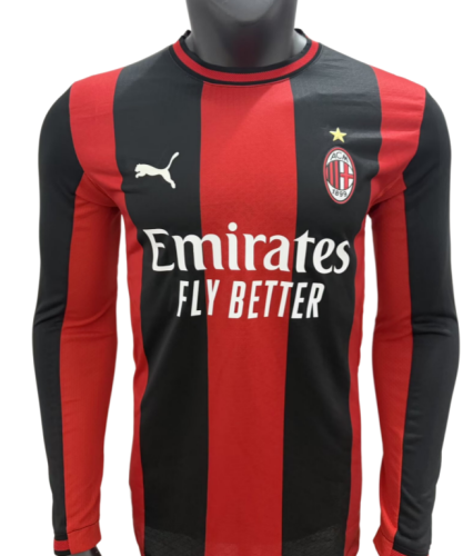 2026-27 Mens AC Milan home Player version Long sleeve Soccer Jersey