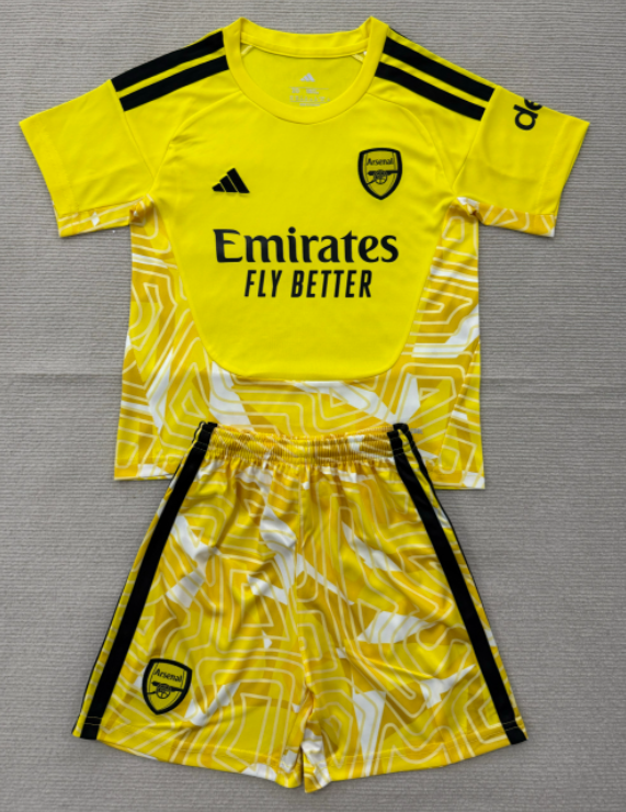 2026-27 KIDS Arsenal  goalkeeper yellow soccer  jersey