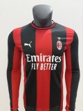 2026-27 Mens AC Milan home Player version Long sleeve Soccer Jersey