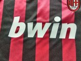 2009-10 Kids AC Home  Retro Long Sleeve Soccer Jersey