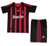2008-09 Kids AC Home  Retro Soccer Jersey