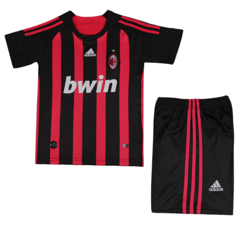 2008-09 Kids AC Home  Retro Soccer Jersey