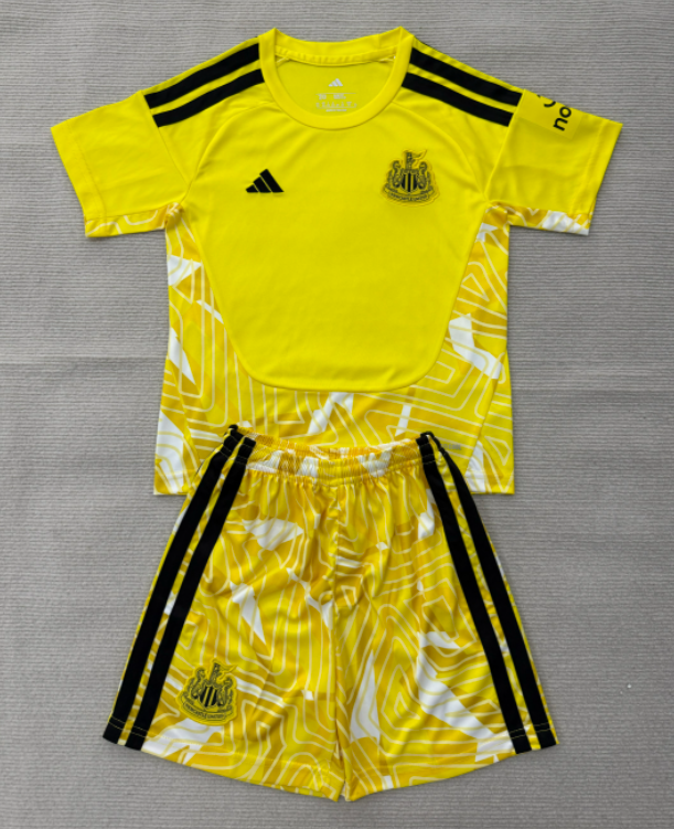2026-27 Kids Newcastle goalkeeper yellow soccer jersey