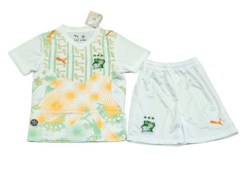 2026-27 Kids Ivory Coast  away white soccer Jersey