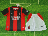 2026-27 Kids AC Milan home red black Soccer Jersey