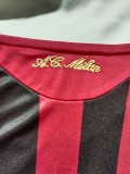 2009-10 Kids AC Home  Retro Long Sleeve Soccer Jersey