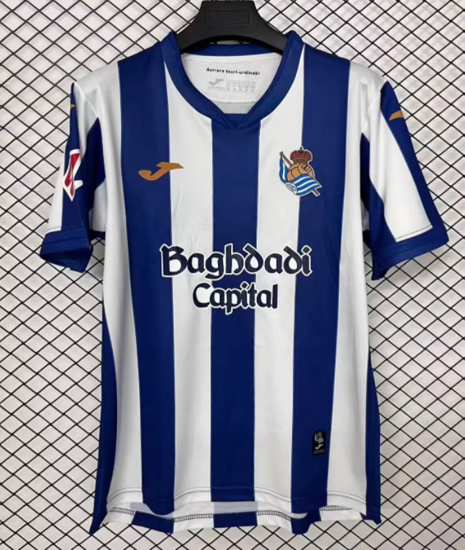 2026-27 Mens Real Sociedad home White Blue soccer jersey