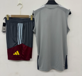 2026-27 Mens Aston Villa  grey vest short training suit