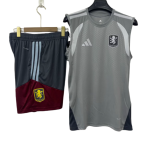 2026-27 Mens Aston Villa  grey vest short training suit
