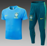 2026-27 Mens Brazil  Player version lake blue Short training suit