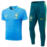 2026-27 Mens Brazil  Player version lake blue Short training suit