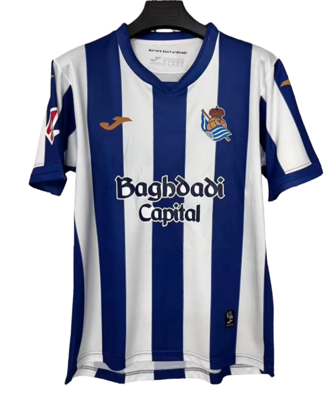 2026-27 Mens Real Sociedad home White Blue soccer jersey