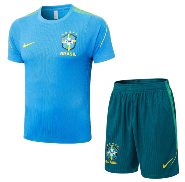 2026-27 Mens Brazil  Player version lake blue Short training suit