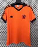 1980 Mens Netherlands Home Retro orange Soccer Jersey
